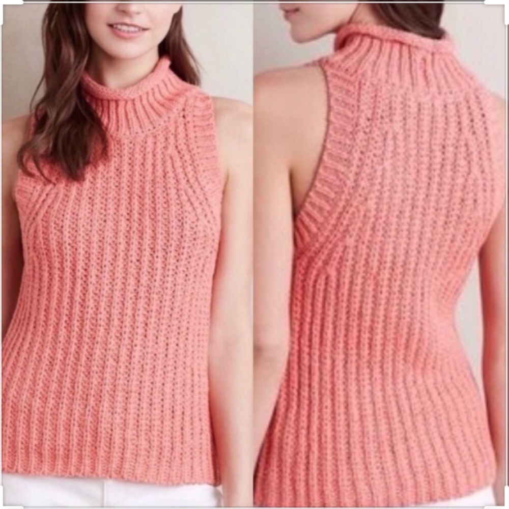 Anthropologie | Moth Sleeveless Turtleneck Sweater
